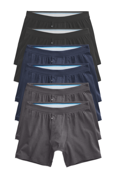 6-Pack SILVER Boxer Briefs