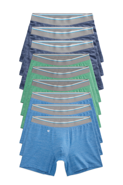 Front view of 9 pack Airknitx Boxer Brief in Morning Hike