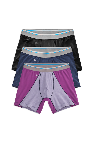 Front view of 3 pack Airknitx HD Boxer Brief in Rise and Shine