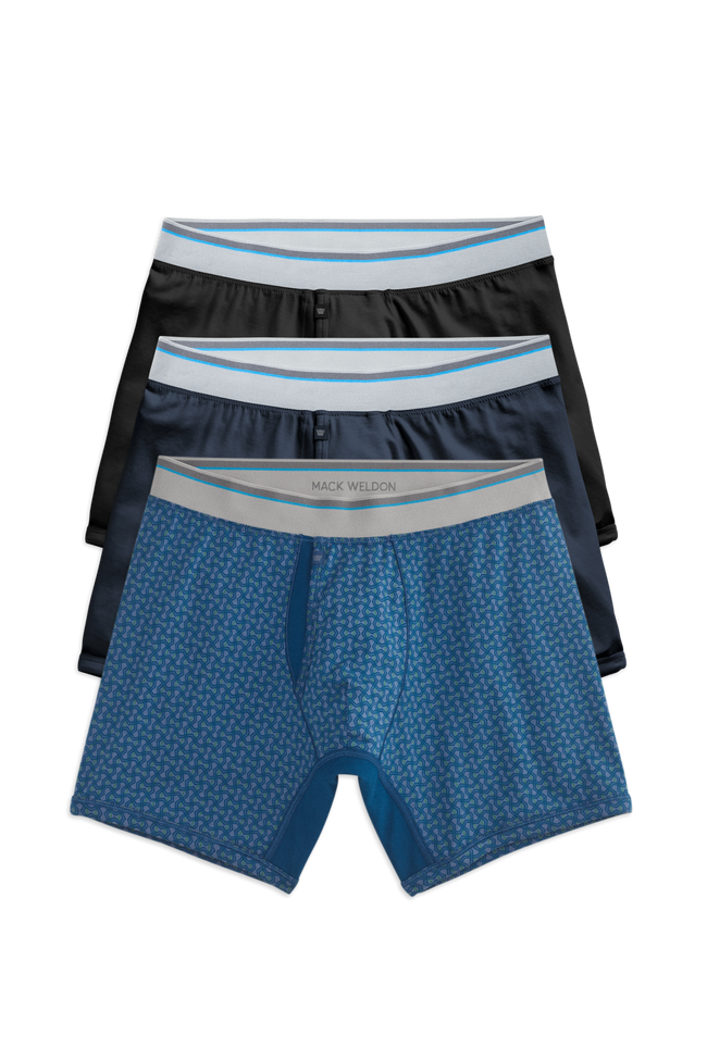 3-Pack 18-Hour Jersey Boxer Briefs in Making Waves