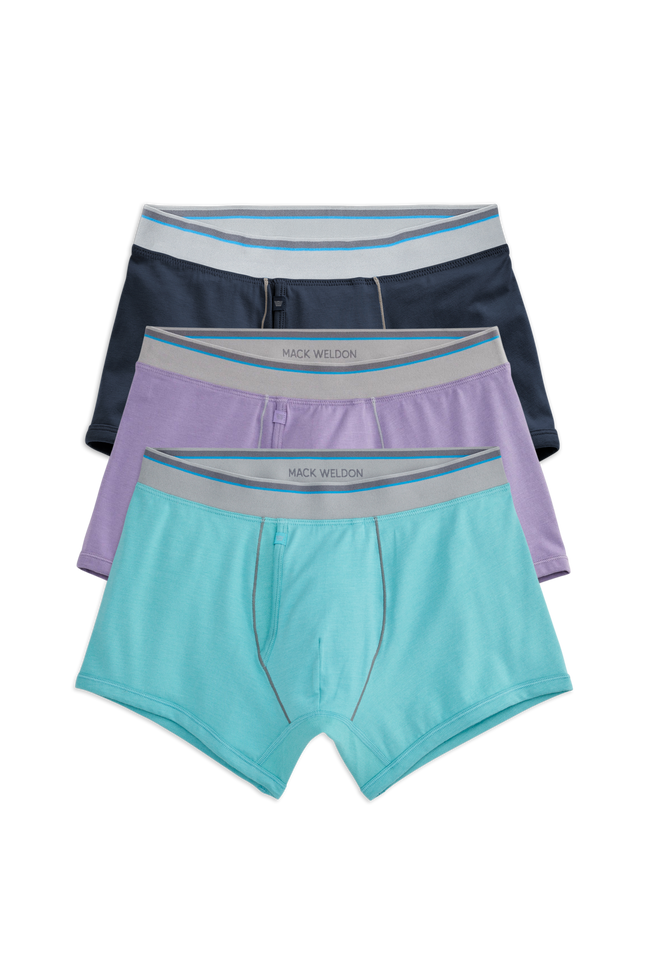 3 pack 18 hour jersey trunk in Shades of Blue 