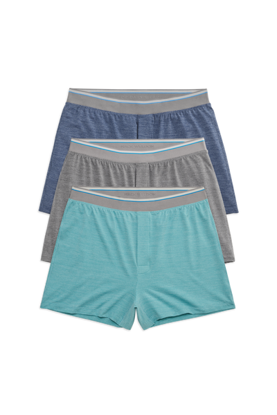 Front view of 3 pack Airknitx Knit Boxer in Summer Vacation