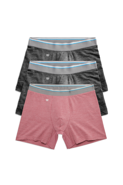 Front view of 3-Pack AIRKNITˣ Boxer Briefs Clay & Charcoal