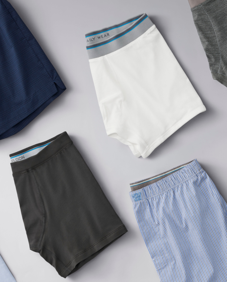 Laydowns of Mack Weldon Underwear Collection