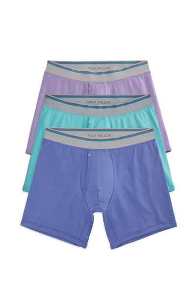 Front view of 3 pack 18 Hour Jersey Boxer Brief in Coast to Coast