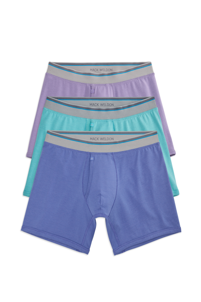 Front view of 3 pack 18 Hour Jersey Boxer Brief in Coast to Coast