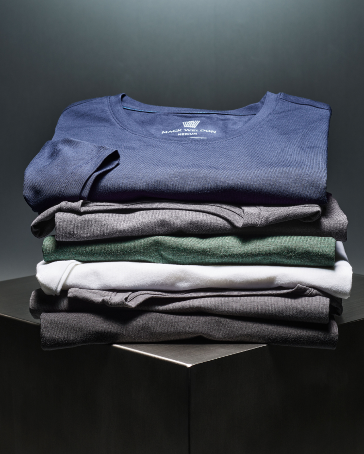 Piled up Mack Weldon Tops 