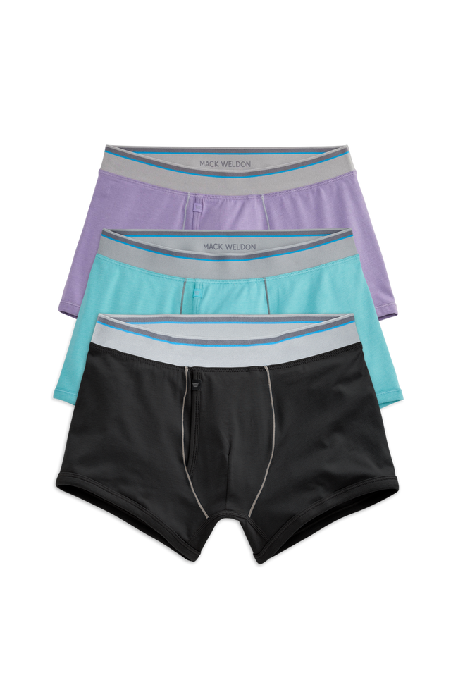 Front view of 18 Hour Jersey Trunk in Nighthawk