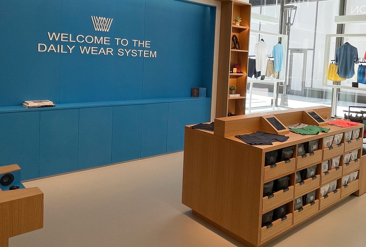 Interior of BOSTON, MA - SEAPORT Mack Weldon store