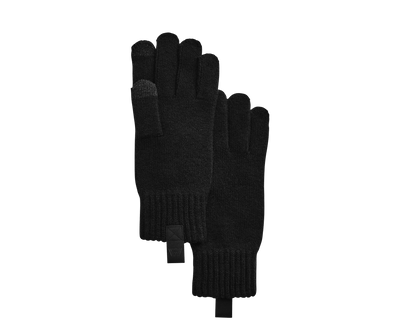 True Black | Tech cashmere gloves in True Black