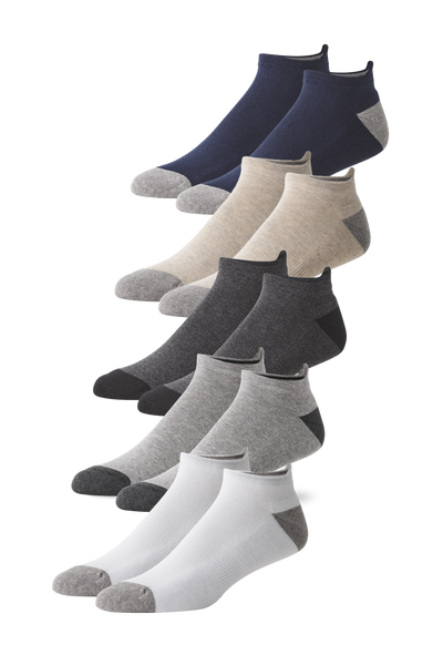 Front view of Front view of 5-Pack Everyday Ankle Sock in Heathers Forever 