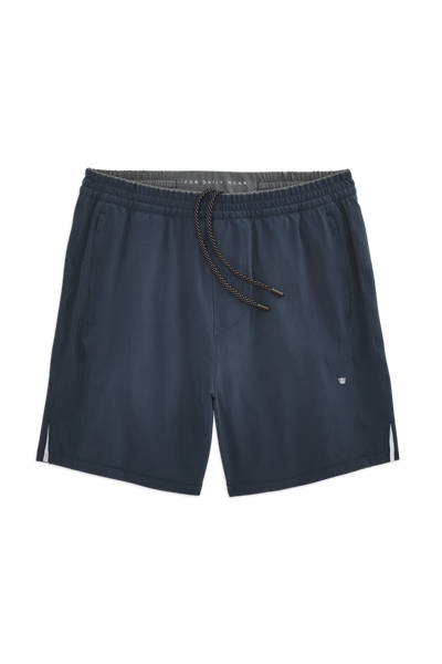 True Navy | Front view of Stratus Active Short - Lined in True Navy