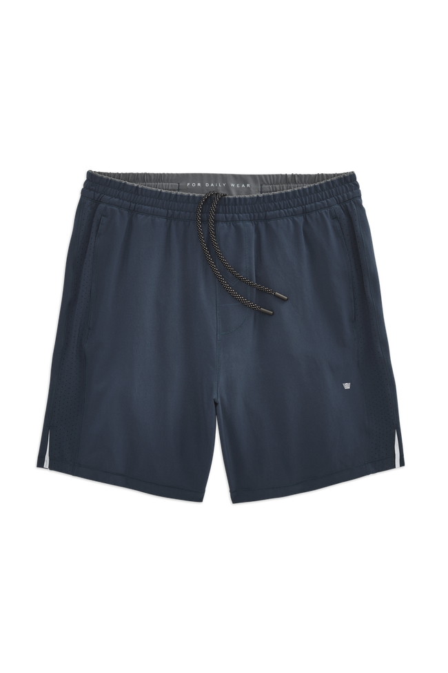 True Navy | Front view of Stratus Active Short - Lined in True Navy