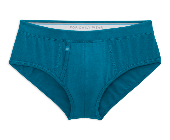 Cerulean | Front view of Silver Brief in Cerulean