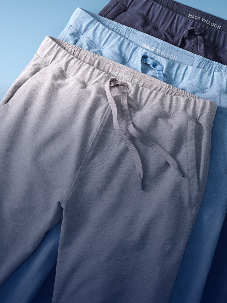 Laydown of Three Mack Weldon Ace Sweatpants