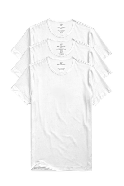 3-Pack AIRKNITˣ Crew Neck Undershirt Bright White