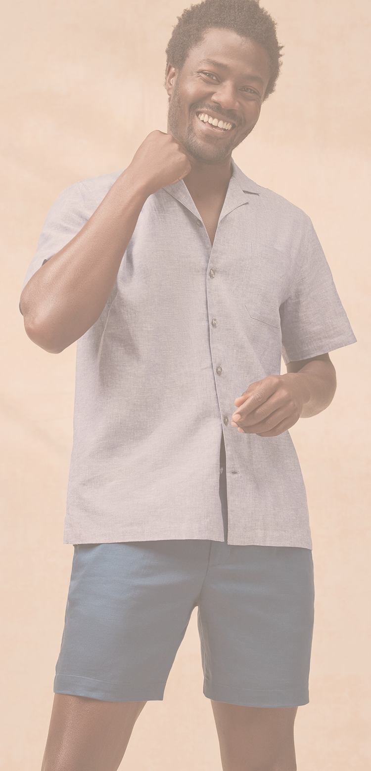 Tech Linen Camp Shirt in Wild rapids