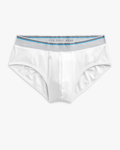 Front view of 18-Hour Jersey Brief in bright white