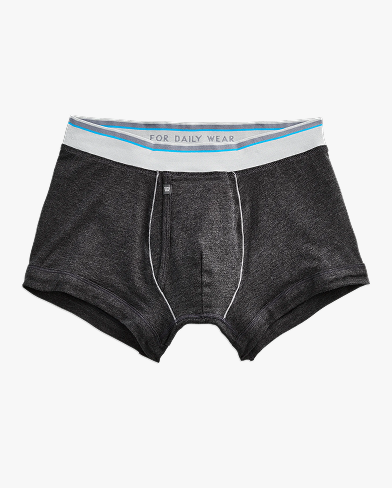 Front view of 18-Hour Jersey Trunk in charcoal heather