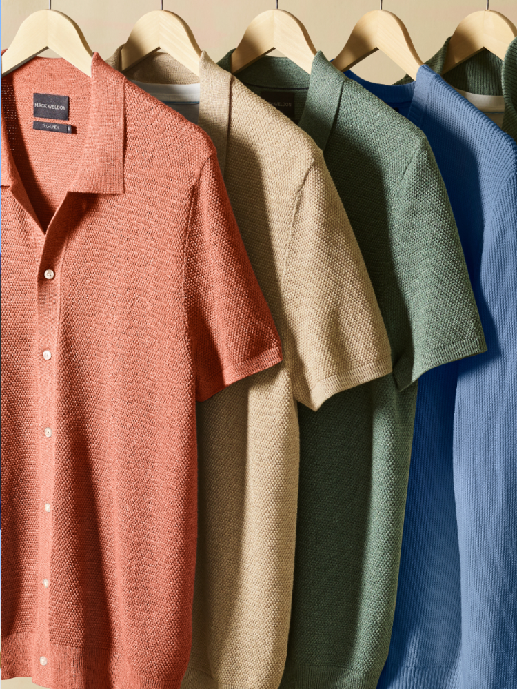 Tech Linen assortment on hangers