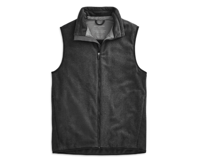 Asphalt Heather | Front view of WARMKNIT Fleece Vest in Asphalt Heather